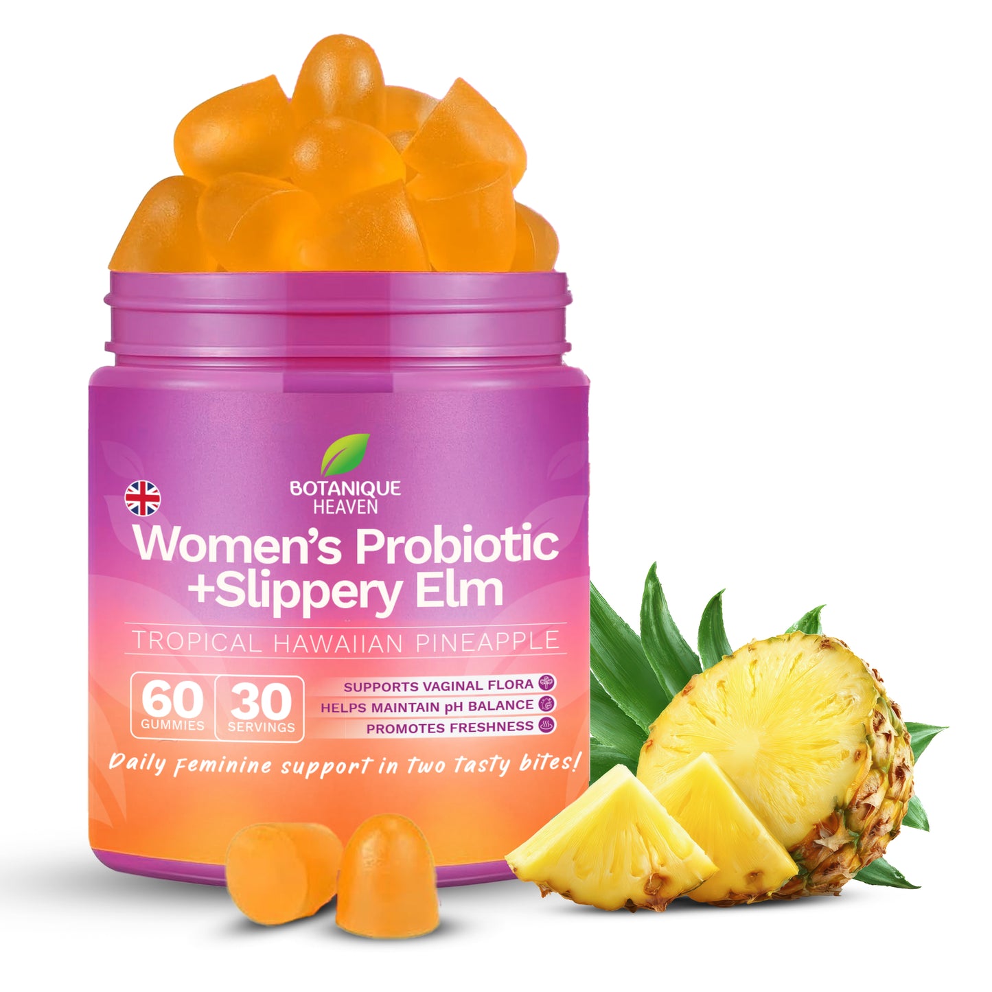 Women’s Probiotic Gummies – Pineapple (60 Gummies)