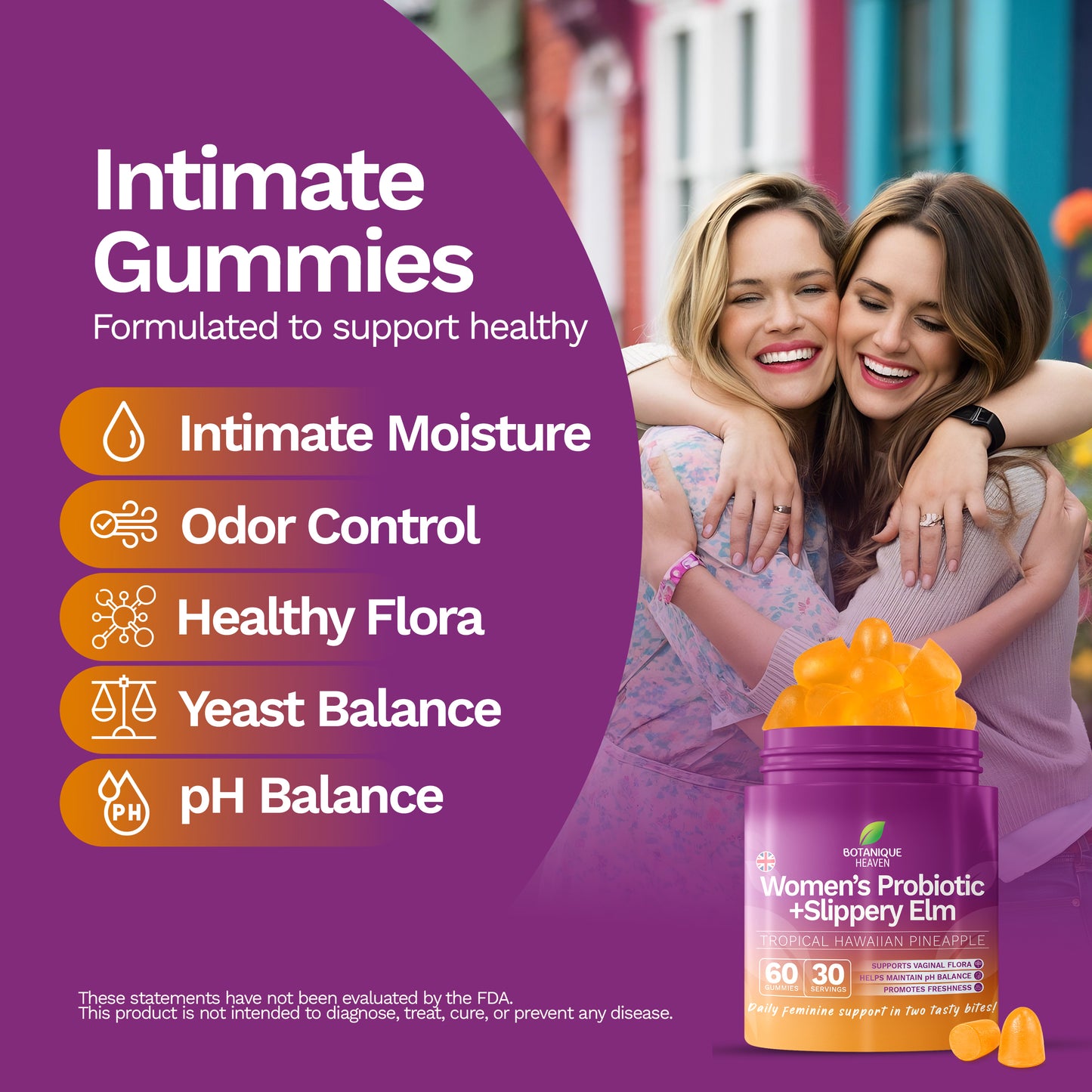 Women’s Probiotic Gummies – Pineapple (60 Gummies)