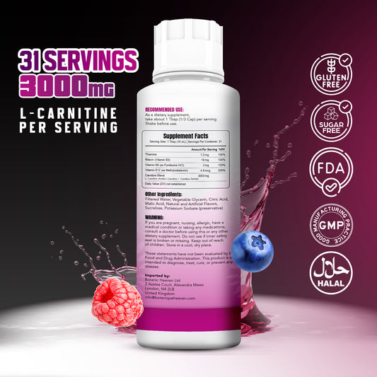 L-Carnitine 3000 Liquid + Vitamins (Berry Blast)