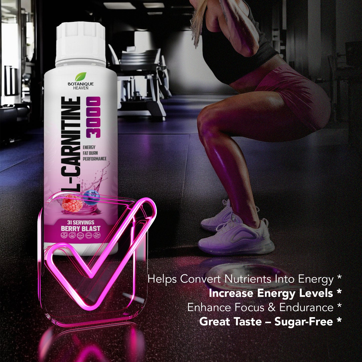 L-Carnitine 3000 Liquid + Vitamins (Berry Blast)