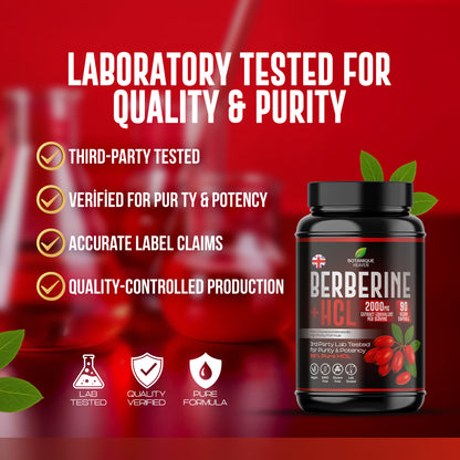 Berberine HCL 2000mg – 90 Vegan Capsules