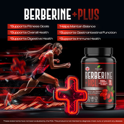 Berberine HCL 2000mg – 90 Vegan Capsules