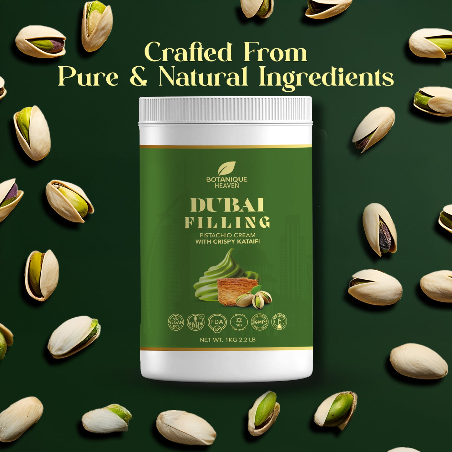 Pistachio Cream with Crispy Kataifi – 35% (1kg)