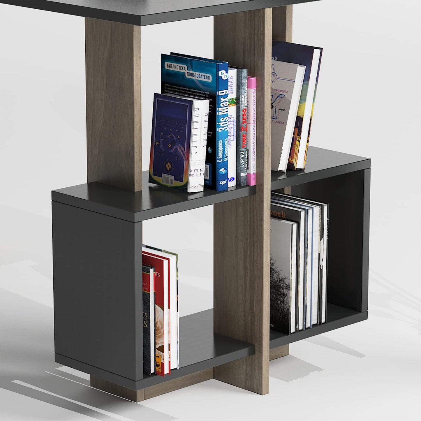 Study & Office Desk 120×60 cm (Walnut-Anthracite)