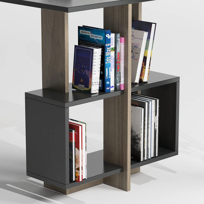 Study & Office Desk 120×60 cm (Walnut-Anthracite)