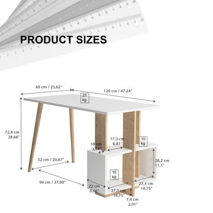 Study & Office Desk 120×60 cm