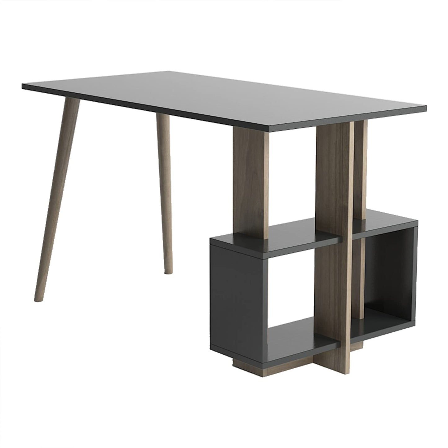 Study & Office Desk 120×60 cm (Walnut-Anthracite)