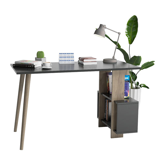 Study & Office Desk 120×60 cm (Walnut-Anthracite)
