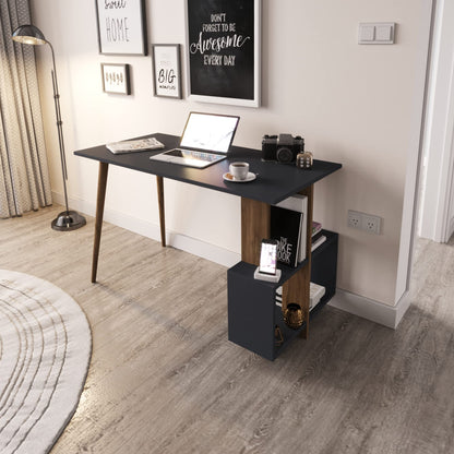 Study & Office Desk 120×60 cm (Walnut-Anthracite)